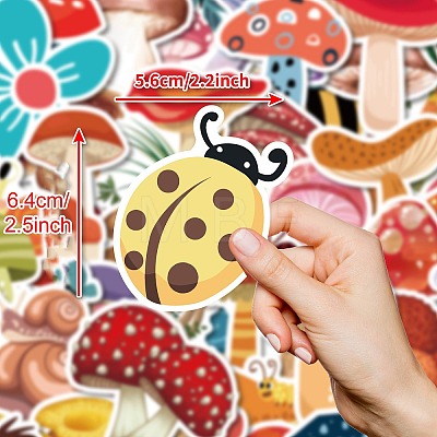 50Pcs PP Plastic Sticker PW-WGB013D-01-1