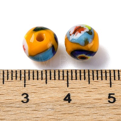 Handmade Millefiori Lampwork Beads LAMP-R003-02A-09-1