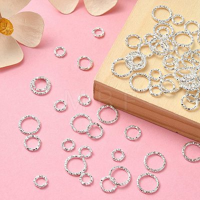 90Pcs 3 Styles Iron Closed Jump Rings IFIN-YW0003-36-1