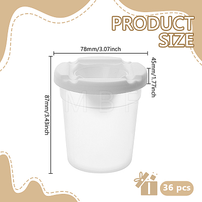 36Pcs Plastic Painting Brush Cleaning Bucket AJEW-WA0003-22-1