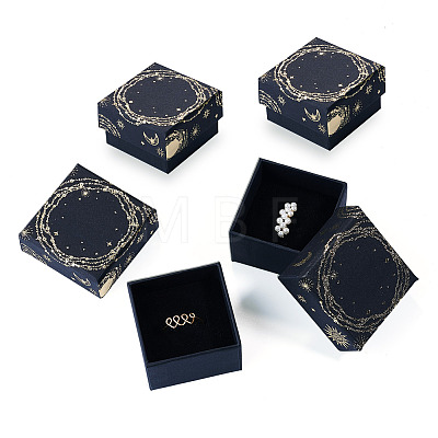 10Pcs Sun Moon Star Printed Cardboard Gift Boxes CBOX-TA0001-21E-1