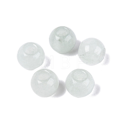 Natural White Jade European Beads G-Q607-01A-10-1