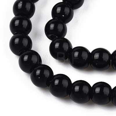 Opaque Solid Color Glass Beads Strands LS-GLAA-T032-P10mm-01-1