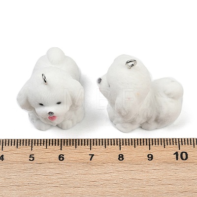 Flocky Resin Pendants FIND-A052-07G-1