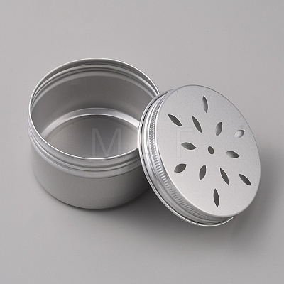 Aluminium Shallow Round Candle Tins AJEW-WH0326-03A-1