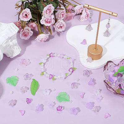 DIY Leaf Flower Findings Kits DIY-PA0001-64B-1