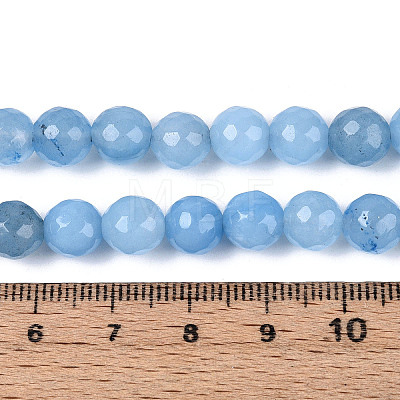 Dyed Natural White Jade Beads Strands LS-G-T139-8mm-60-15-1