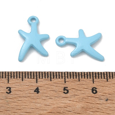 Spray Painted Alloy Pendants AL-CBA5D51-01B-1