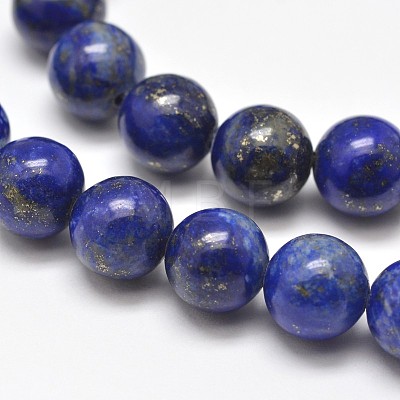 Natural Lapis Lazuli Round Bead Strands G-E262-01-12mm-1