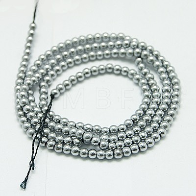 Non-magnetic Synthetic Hematite Beads Strands G-K015-2mm-02-1