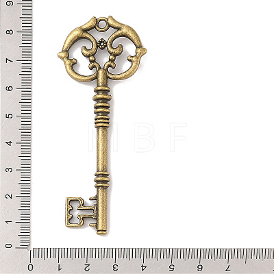 Skeleton Key Tibetan Style Alloy Big Pendants TIBEP-S293-033AB-LF-1