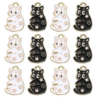 20Pcs 2 Styles Alloy Enamel Pendants ENAM-CJ0003-57-1