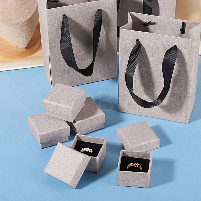 5Pcs Square Paper Jewelry Display Cases CON-TA0001-39A-02-1