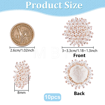 10Pcs Plastic Imitation Pearl Half Round Beads DIY-FG0010-45-1