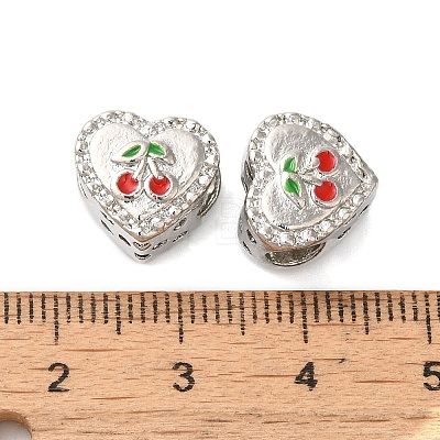 Rack Plating Alloy Enamel European Beads PALLOY-S189-51P-1