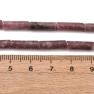 Natural Lepidolite/Purple Mica Stone Beads Strands G-F247-45A-1