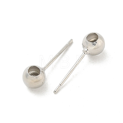 Brass Stud Earring Findings KK-G518-01P-1