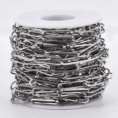 Tarnish Resistant 304 Stainless Steel Paperclip Chains CHS-T003-02-1