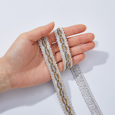 14.5M Polyester Lace Trim Ribbon OCOR-WH0101-244B-1