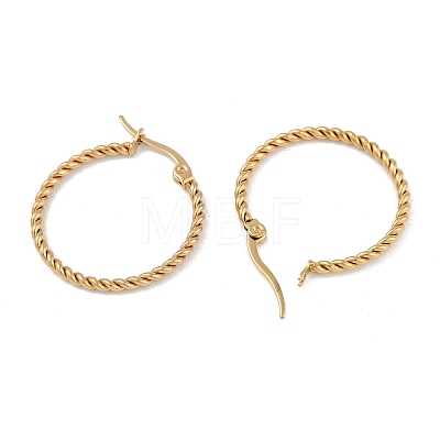 PVD Vacuum Plating 201 Stainless Steel Hoop Earrings EJEW-I309-60A-G-1