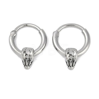 Snake Head 316 Surgical Stainless Steel Hoop Earrings EJEW-G416-41B-AS-1