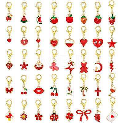 40Pcs Alloy Enamel Shoes Charms HJEW-PH02499-1