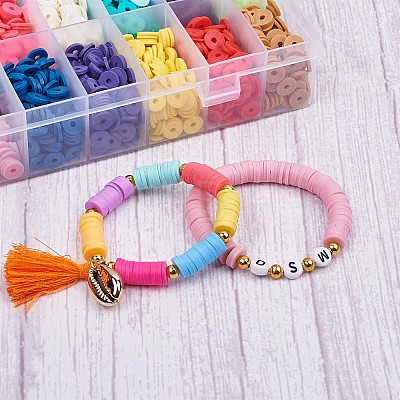 24 Colors Eco-Friendly Handmade Polymer Clay Beads CLAY-TA0001-05-1