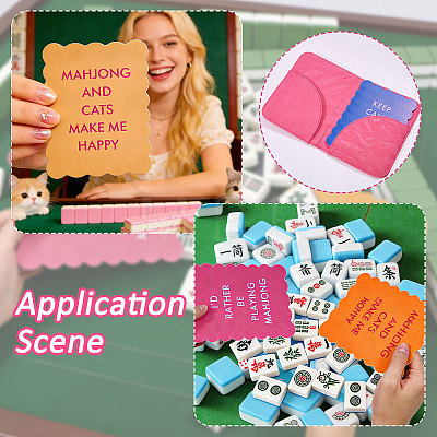 1Pc PU Imitation Leather Mahjong Scorecard Cover AJEW-GL0003-41-1