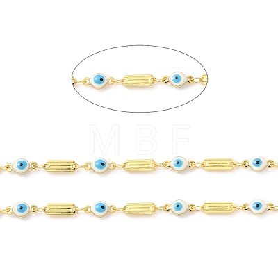 Handmade Enamel Evil Eye Beaded Chains CHC-M024-06G-1
