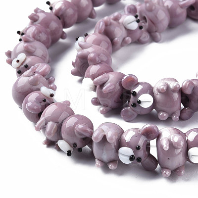 Opaque Handmade Bumpy Lampwork Beads Strands LAMP-T007-19-A01-1