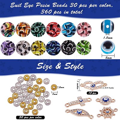 430Pcs DIY Jewelry Making Kits RESI-SZ0001-45-1