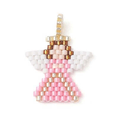 Beaded Angel Charms PALLOY-MZ01207-1
