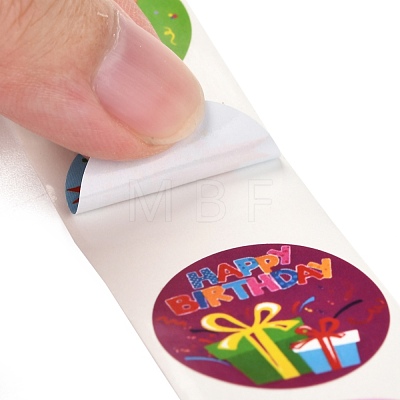 Birthday Themed Pattern Self-Adhesive Stickers DIY-E023-08K-1