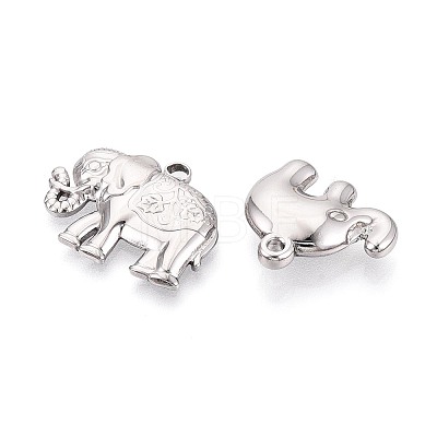 5Pcs 304 Stainless Steel Pendants STAS-T075-18P-1