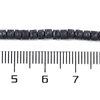 Frosted Natural Lava Rock Beads Strands G-E618-02A-1