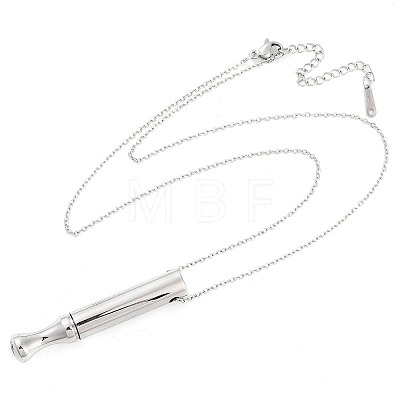 Anti-Tarnish 304 Stainless Steel Cable Chain Breathing Necklaces NJEW-M050-02P-1