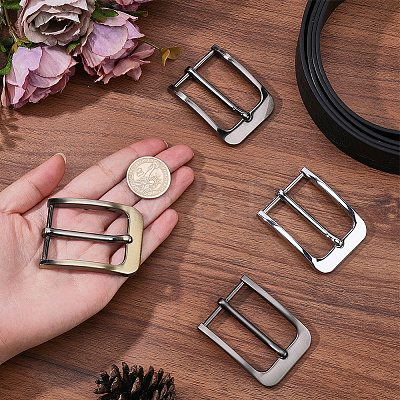 4Pcs 4 Colors Alloy Single Prong Roller Buckles FIND-CL0002-12-1