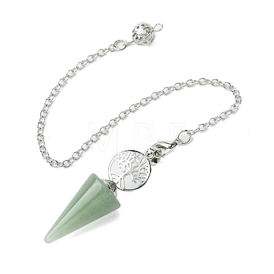 Natural Green Aventurine Cone Dowsing Pendulum Big Pendants G-C114-02P-20-1