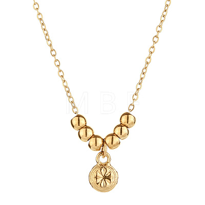 304 Stainless Steel Pendant Cable Chain Necklaces for Women WG91243-01-1