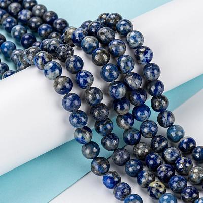 Natural Lapis Lazuli Bead Strands G-G953-02-8mm-1