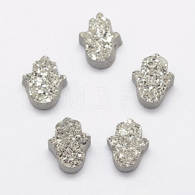 Hamsa Hand Druzy Crystal Beads G-F535-46-1