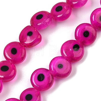 Handmade Evil Eye Lampwork Beads Strands LAMP-G164-10B-03-1