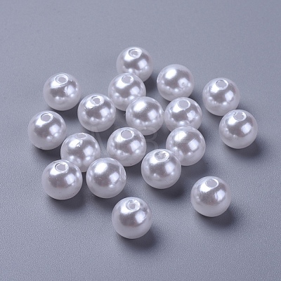 Acrylic Pearl  Round Beads For DIY Jewelry and Bracelets X-PACR-10D-1-1