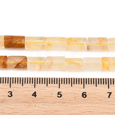 Natural Yellow Hematoid Quartz/Golden Healer Quartz Beads Strands G-F832-B02-01-1