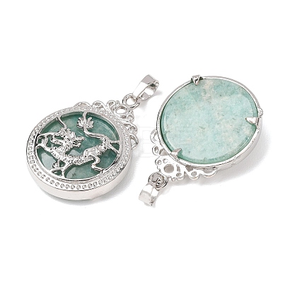 Natural Amazonite Pendants GG-CBA0251-10A-P-1