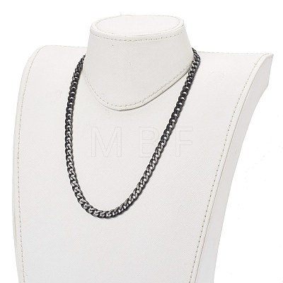 304 Stainless Steel Cuban Link Chain Necklaces NJEW-JN03344-1