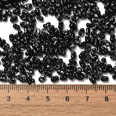 Spray Painted Glass Seed Beads SEED-F005-08A-05-1