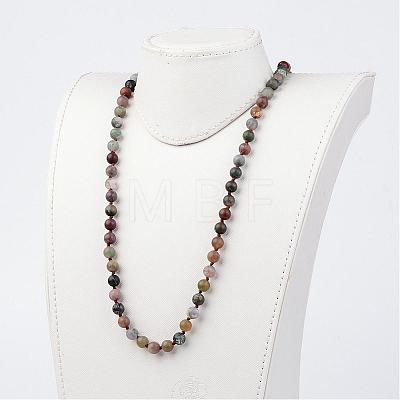 Natural Indian Agate Necklaces NJEW-D264-17-1