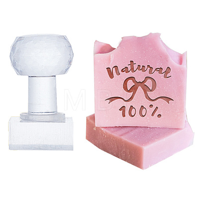 Clear Acrylic Soap Stamps with Big Handles DIY-WH0438-036-1
