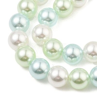 Baking Painted Pearlized Glass Pearl Round Bead Strands PEAR-H019-02C-08-1